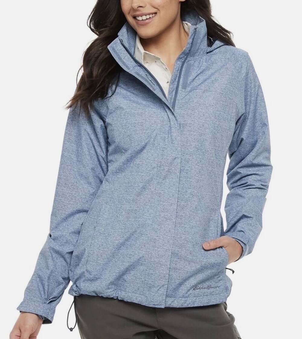 Eddie Bauer Womens Blue Rainfoil Jacket
Like New
Size XL